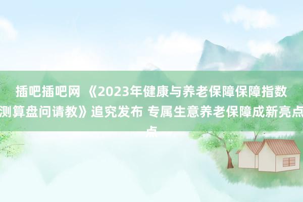 插吧插吧网 《2023年健康与养老保障保障指数测算盘问请教》追究发布 专属生意养老保障成新亮点