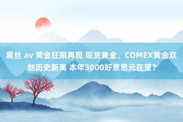 黑丝 av 黄金狂飙再现 现货黄金、COMEX黄金双创历史新高 本年3000好意思元在望？