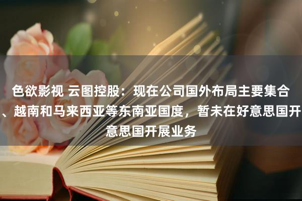 色欲影视 云图控股：现在公司国外布局主要集合在泰国、越南和马来西亚等东南亚国度，暂未在好意思国开展业务