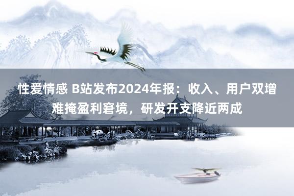 性爱情感 B站发布2024年报：收入、用户双增难掩盈利窘境，研发开支降近两成