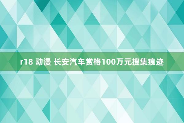 r18 动漫 长安汽车赏格100万元搜集痕迹
